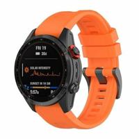 By Qubix - Siliconen sportbandje - Oranje - Compatible met Garmin Tactix 8-47mm - Compatible Garmin bandje - Bandbreedte: 22mm