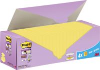 Post-it Super Sticky Z-notes, 90 vel, ft 76 x 76 mm, doos van 20 + 4 gratis, geel - thumbnail