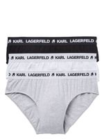 Karl Lagerfeld slip en coton à logo - Noir