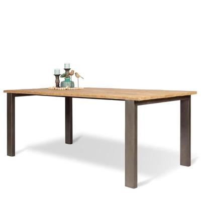 Eettafel (200x100cm) Steelwood - Seasoned Brown Eettafel (200x100cm) Steelwood - Seasoned Brown