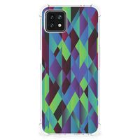 OPPO A53 5G | A73 5G Shockproof Case Abstract Green Blue