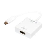 LogiLink UA0236A HDMI Adapter [1x USB 3.2 Gen 2 stekker C (USB 3.1) - 1x HDMI-bus] Wit 14.00 cm - thumbnail