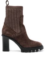 Santoni Ferric 95mm ankle boots - Marron - thumbnail