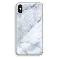 Witte marmer: iPhone X Transparant Hoesje