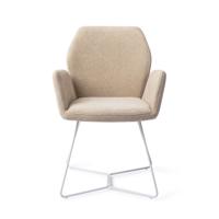Jesper Home Eetkamerstoel 'Misaki' Beehive White, kleur Funky Fudge