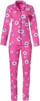 Roze doorknoop dames pyjama madelief - thumbnail