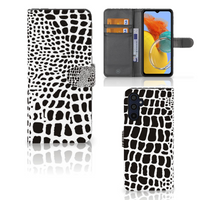 Samsung Galaxy M14 Telefoonhoesje met Pasjes Slangenprint