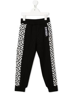 Versace Kids pantalon de jogging à motif Greca - Noir