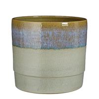 Mica Decorations Olof Bloempot - 26x26x24 cm - Terra - Donkerblauw