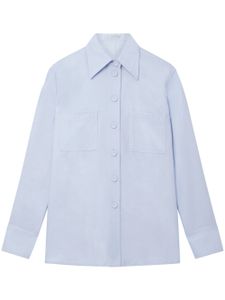 Stella McCartney pointed-collar flannel shirt - Bleu