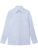 Stella McCartney pointed-collar flannel shirt - Bleu - thumbnail