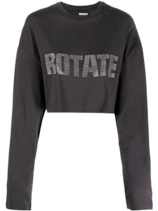 ROTATE BIRGER CHRISTENSEN sweat crop à logo imprimé - Gris