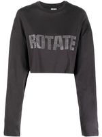 ROTATE BIRGER CHRISTENSEN sweat crop à logo imprimé - Gris - thumbnail