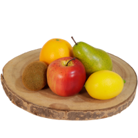 Kunstfruit: 5 stuks peer - sinaasappel - rode appel - kiwi - citroen
