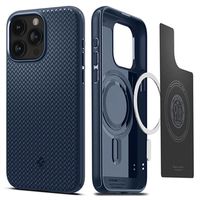 iPhone 15 Pro Spigen Mag Armor Hybrid Case - Navy Blauw