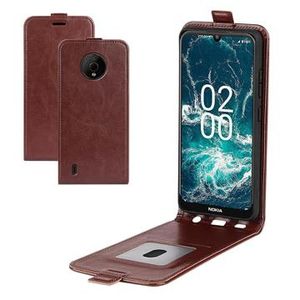 Nokia C200 Verticale Flip Case met Kaartsleuf - Bruin