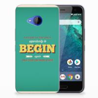HTC U11 Life Siliconen hoesje met naam Quote Begin