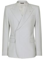 Dolce & Gabbana blazer en laine à simple boutonnage - Gris