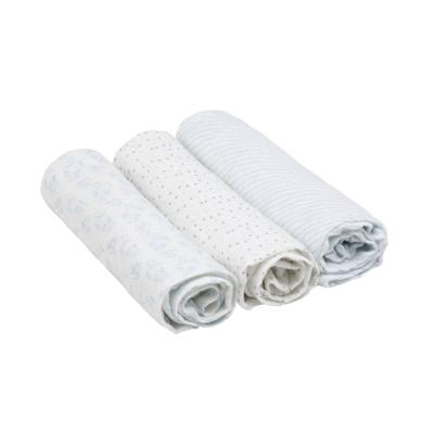 Lässig bamboo swaddle & burp doek / luier 80x80cm lela licht blue - 3 stuks Lässig bamboo swaddle & burp doek / luier 80x80cm lela licht blue - 3 stuks