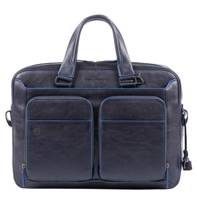 Piquadro Blue Square Portfolio Computer Briefcase with iPad 9.7 en 10.5 inch night blue Piquadro Blue Square Portfolio Computer Briefcase with iPad 9.7 en 10.5 inch night blue