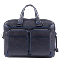 Piquadro Blue Square Portfolio Computer Briefcase with iPad 9.7 en 10.5 inch night blue