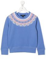 Ralph Lauren Kids sweat à logo géométrique imprimé - Bleu