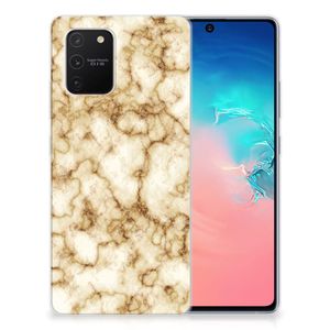 Samsung Galaxy S10 Lite TPU Siliconen Hoesje Marmer Goud