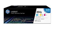 HP 304A Originele laserjet tonercartridges, zwart, 2 stuks combipak cyaan/magenta/geel 2.800 pagina's 3er-Pack cyaan/magenta/geel