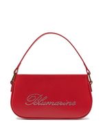 Blumarine sac porté épaule en cuir à logo strassé - Rouge