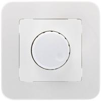 LED Dimmer - 230V - Inbouw Enkel Knop - 1-300W - Incl. Afdekraam - Wit