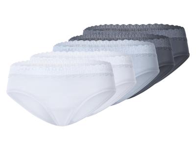 esmara 5 dames hipsters (L (44/46), Blauw/wit) esmara 5 dames hipsters (L (44/46), Blauw/wit)