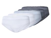 esmara 5 dames hipsters (L (44/46), Blauw/wit)