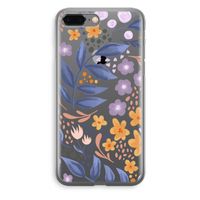 Flowers with blue leaves: iPhone 8 Plus Transparant Hoesje - thumbnail