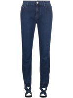 The Attico jean Dakota skinny à taille haute - Bleu