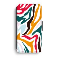 Colored Zebra: iPhone XR Flip Hoesje - thumbnail