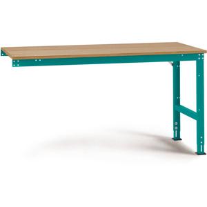 Manuflex AU6115.5021 Werk aanschuiftafel universele standaard met multiplex plaat, bxdxh = 2000 x 800 x 760-870 mm Waterblauw