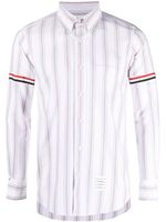 Thom Browne chemise rayée à manches longues - Blanc - thumbnail