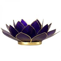 Lotus Sfeerlicht Violet 7e Chakra Goudrand - thumbnail