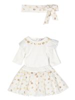 Chiara Ferragni Kids ensemble jupe-haut à imprimé Eyelike - Blanc