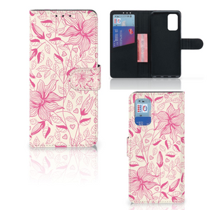 Samsung Galaxy A32 4G Hoesje Pink Flowers