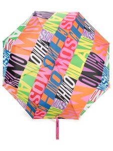 Moschino parapluie pliant à logo imprimé - Rose