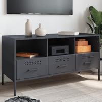 Tv-meubel 100,5x39x50,5 cm koudgewalst staal antracietkleurig