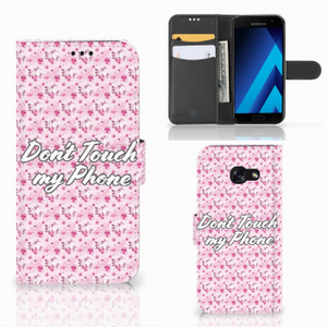 Samsung Galaxy A5 2017 Portemonnee Hoesje Flowers Pink DTMP