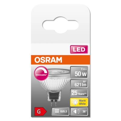 OSRAM 4058075433724 LED-lamp Energielabel G (A - G) GU5.3 Reflector 6.8 W = 50 W Warmwit (Ø x l) 50 mm x 42 mm 1 stuk(s)