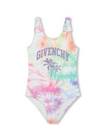 Givenchy Kids maillot de bain tie-dye à logo imprimé - Blanc