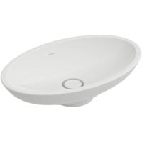 Villeroy & Boch Loop en Friends opzetwastafel met plug met keramische afdekking 63x43cm zonder overloop zonder kraangat wit 51511101