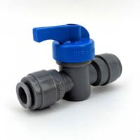 Duotight 8 mm (5/16”) push-in koppeling verbindingsstuk met bolkraan