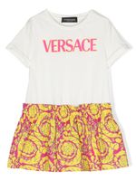 Versace Kids robe à imprimé baroque - Blanc