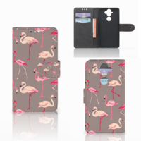 Nokia 8 Sirocco | Nokia 9 Telefoonhoesje met Pasjes Flamingo