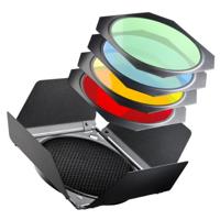 Walimex Pro Afschermkleppen, honingraat, kleurfilterset